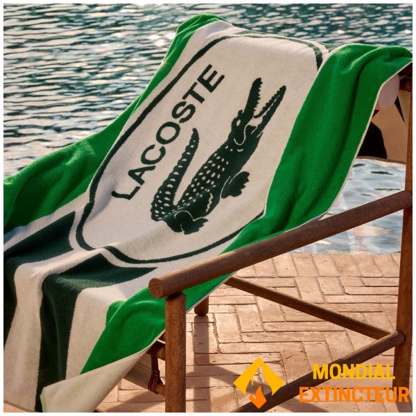 Lacoste - Drap de plage  LBadge - Vert 