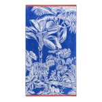 Descamps - Drap de plage Sumatra Outremer 100x180