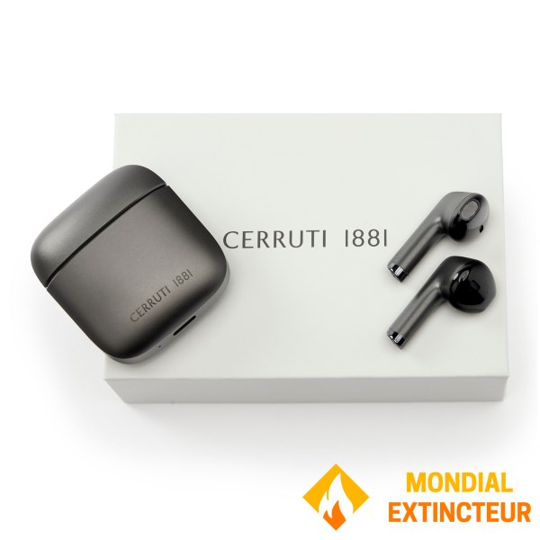 Cerruti 1881 - Ecouteurs bluetooth Mesh vert foncé