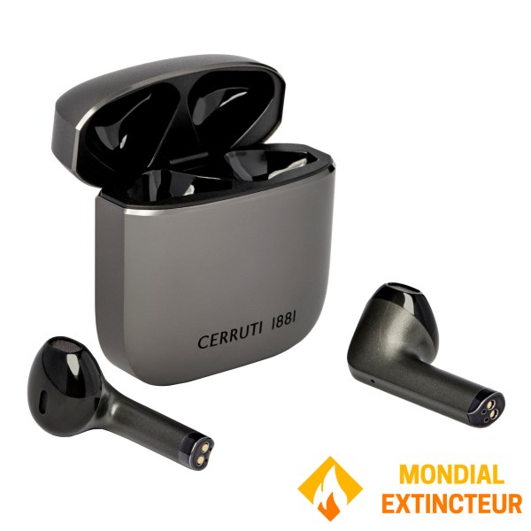 Cerruti 1881 - Ecouteurs bluetooth Mesh vert foncé