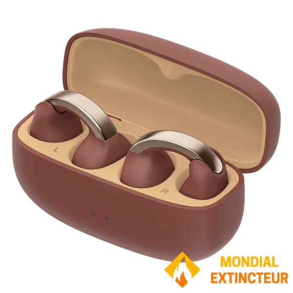 JVC - Ecouteurs bluetooth Ouverts clipsables Nearphones - marron