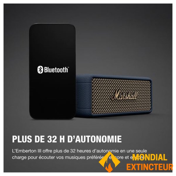 Marshall - Enceinte bluetooth Emberton III - Bleu