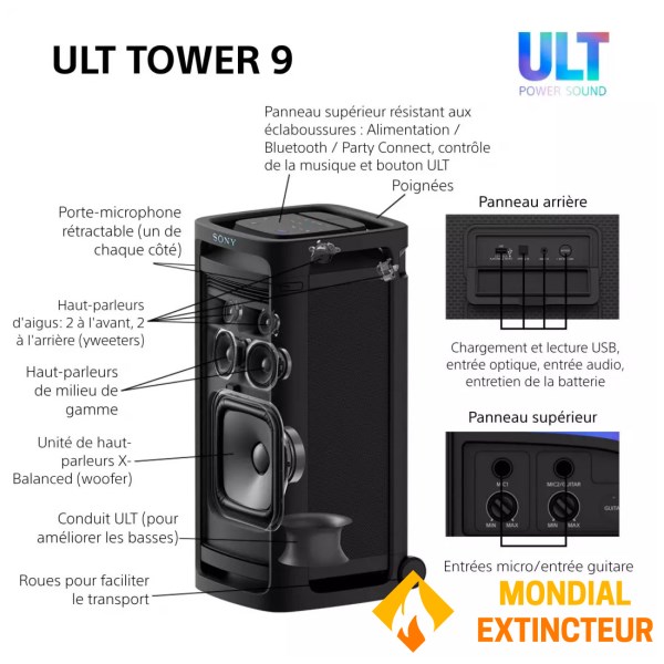 Sony - Enceinte Partybox AC9 TOWER U