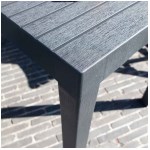 Wilsa - Ensemble de balcon Club anthracite résine recycle