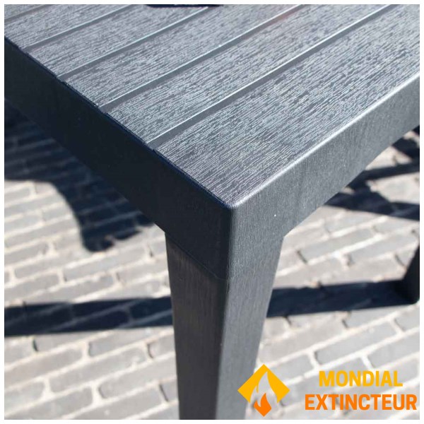 Wilsa - Ensemble de balcon Club anthracite résine recycle