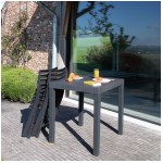 Wilsa - Ensemble de balcon Club anthracite résine recycle