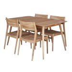 Wilsa - Ensemble de jardin NAPLES teck massif 4/6p