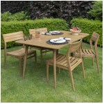 Wilsa - Ensemble de jardin NAPLES teck massif 4/6p