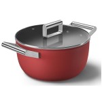 Smeg - Faitout 24 cm - Années 50 - Rouge Mat