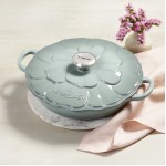 Le Creuset - Faitout 26 cm  Pétales sea salt