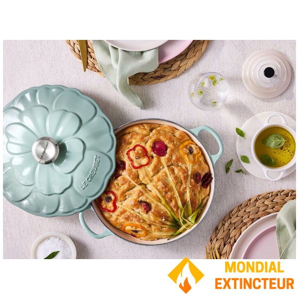 Le Creuset - Faitout 26 cm  Pétales sea salt