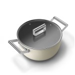 Smeg - Faitouts 24 cm  Esthétique Années 50 crème mat