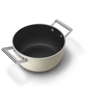 Smeg - Faitouts 24 cm  Esthétique Années 50 crème mat