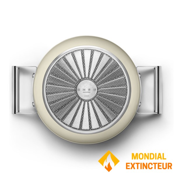 Smeg - Faitouts 24 cm  Esthétique Années 50 crème mat