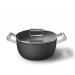 Smeg - Faitouts 24 cm  Esthétique Années 50 noir mat