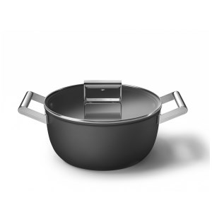 Smeg - Faitouts 24 cm  Esthétique Années 50 noir mat