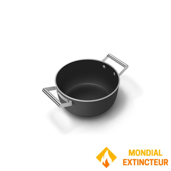 Smeg - Faitouts 24 cm  Esthétique Années 50 noir mat