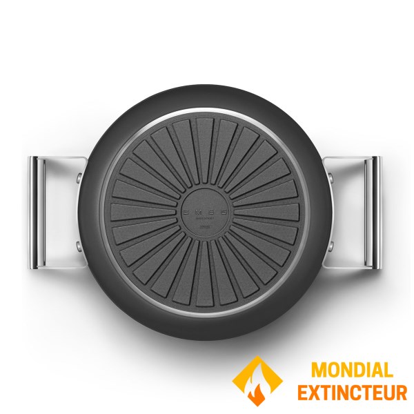 Smeg - Faitouts 24 cm  Esthétique Années 50 noir mat