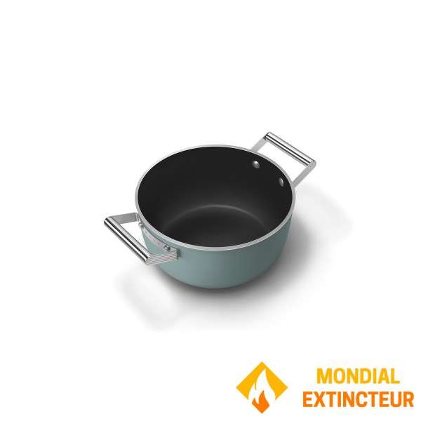 Smeg - Faitouts 24 cm  Esthétique Années 50 vert mat