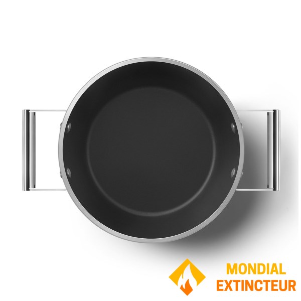 Smeg - Faitouts 24 cm  Esthétique Années 50 vert mat