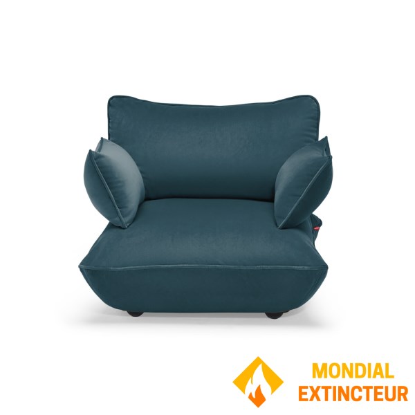 Fatboy - Fauteuil velours Sumo Loveseat pétrole