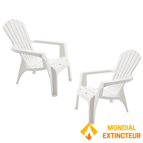 Wilsa - Fauteuils d’extérieurs Lot de 2 fauteuils Adirondack 