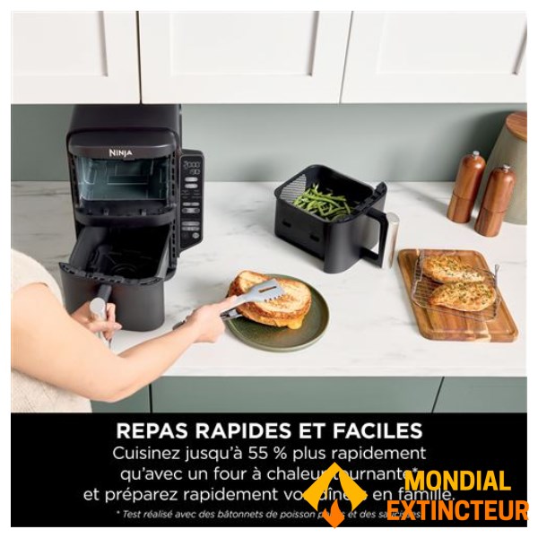 Ninja - Friteuse à air chaud Double stack - 7.6 L