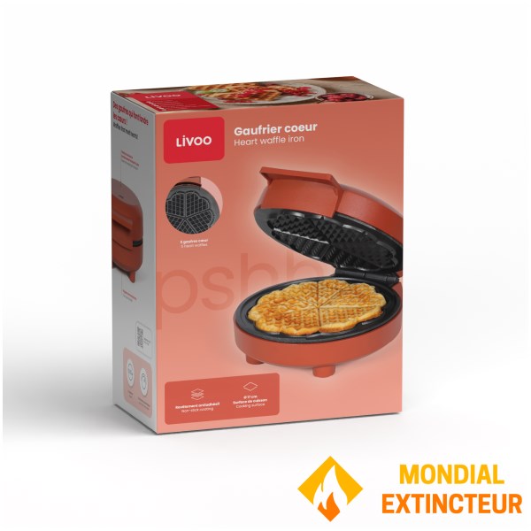 Livoo - Gaufrier cœur 