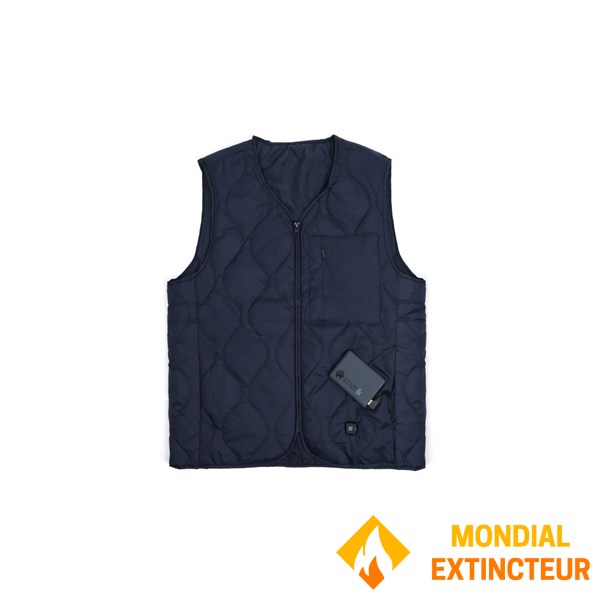 Nature et decouvertes - Gilet ss manche Chauffant bleu taille XL