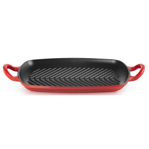 Le Creuset - Gril rectangulaire  Signature 30cm - cerise