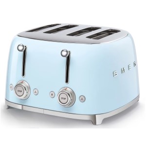Smeg - Grille-pain Années 50 - 4 tranches - Bleu Azur