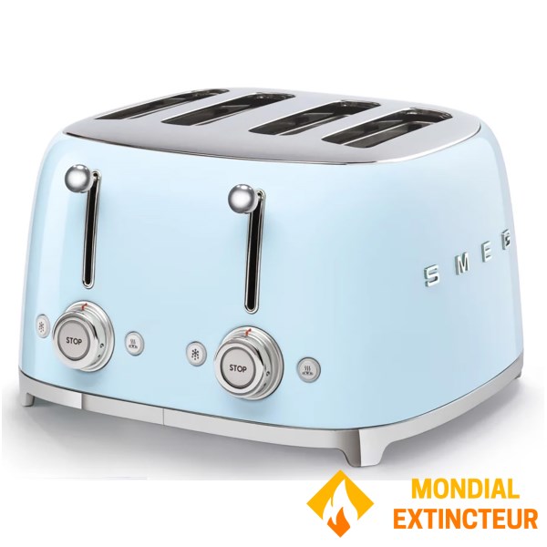 Smeg - Grille-pain Années 50 - 4 tranches - Bleu Azur