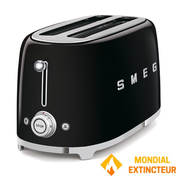 Smeg -  Grille-pain Années 50 - 4 tranches - Noir
