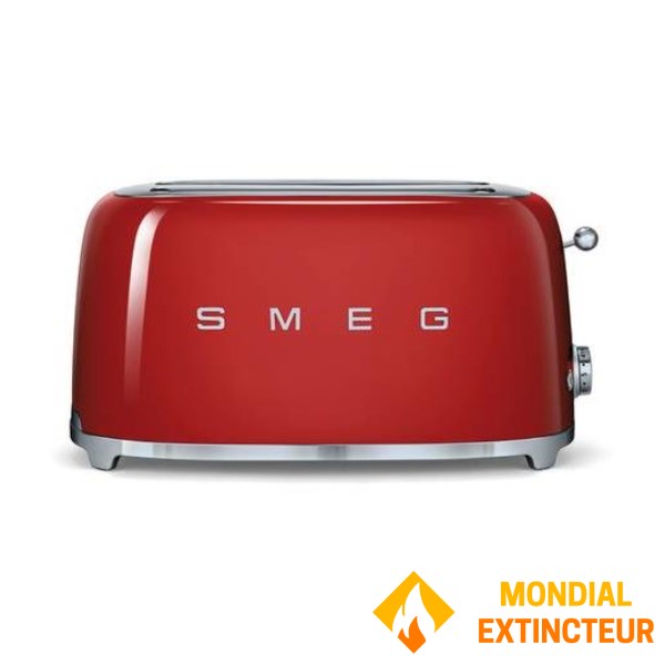 Smeg - Grille-pain Années 50 - 4 tranches - rouge