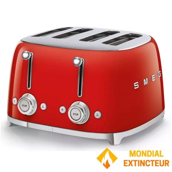 Smeg - Grille-pain Années 50 - 4 tranches - Rouge