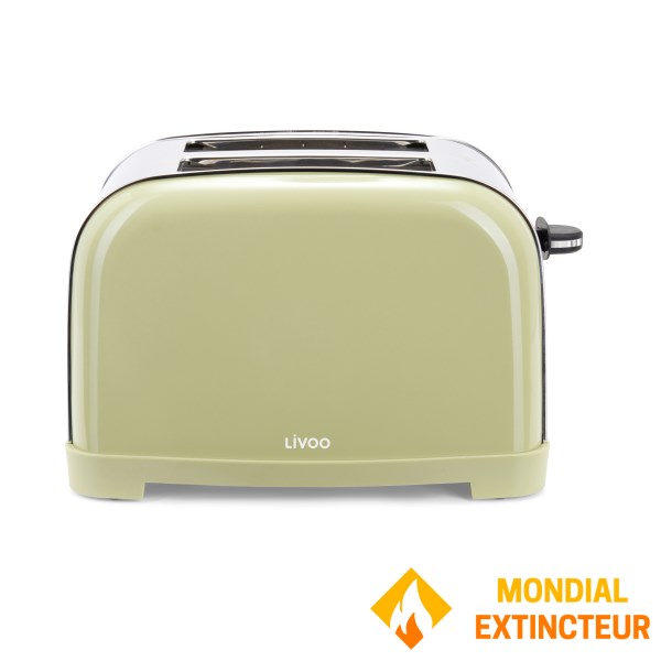 Livoo - Grille-pain  2 fentes matcha