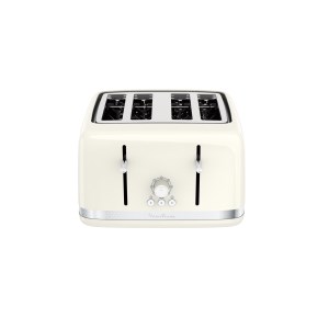 Moulinex - Grille-pain 4 fentes SOLEIL Ivoire Design retro