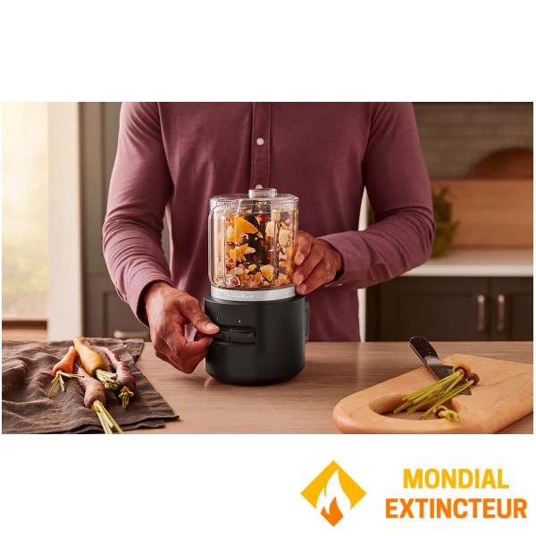 KitchenAid - Hachoir sans fil KitchenAid GO noir réglisse