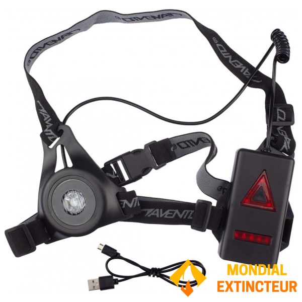 Avento - Harnais de visibilité LED rechargeable