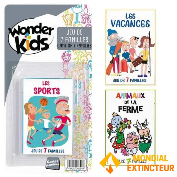 WDK - Jeu de cartes 7 familles ( modèle aléatoire) 
