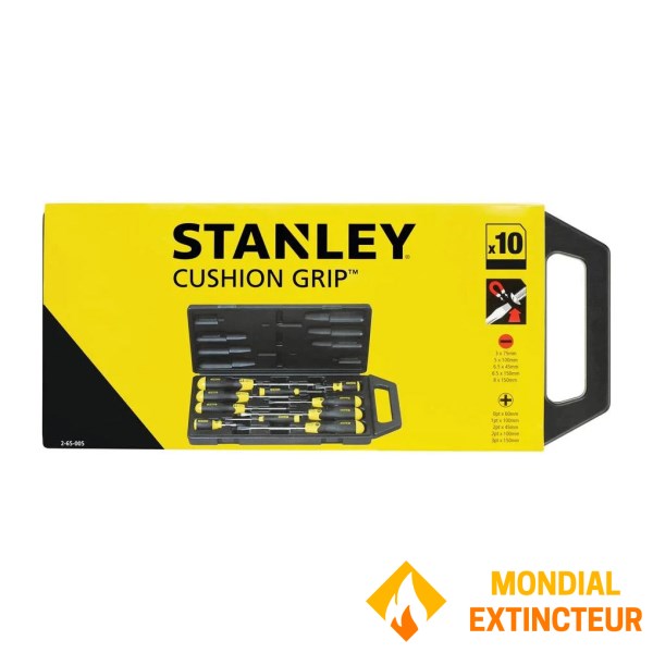 Stanley - Jeu de tournevis CUSHION GRIP X10