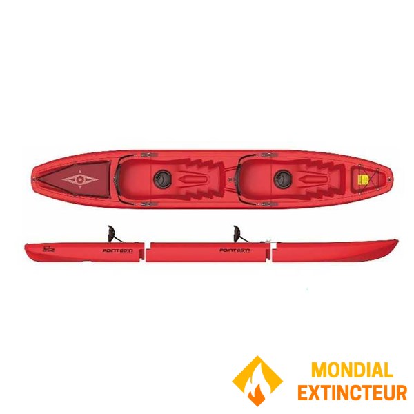 Toad - Kayak modulable Falcon Duo - 2 places - Rouge