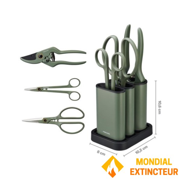 Fiskars - Kit de taille  3 outils avec support Plant care 