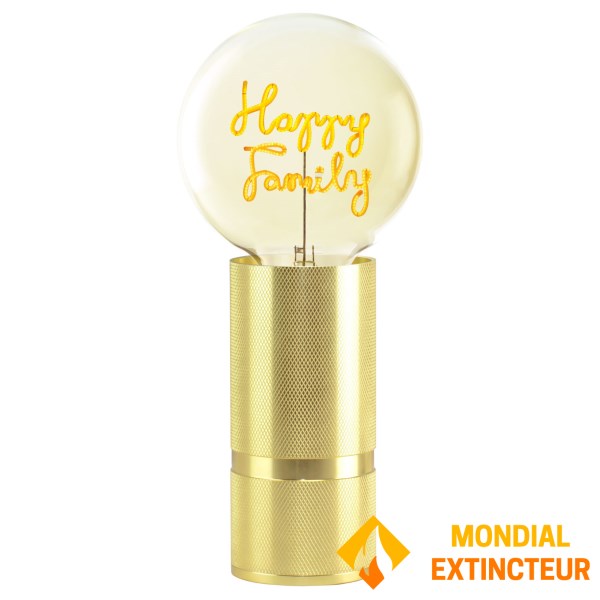 MITB - Lampe à poser Socle Madison or + Ampoule Happy family
