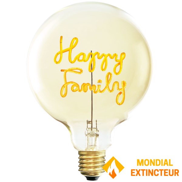 MITB - Lampe à poser Socle Madison or + Ampoule Happy family