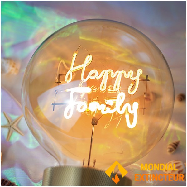 MITB - Lampe à poser Socle Madison or + Ampoule Happy family