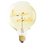 MITB - Lampe à poser Socle Madison or + Ampoule La vie est belle