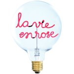 MITB - Lampe à poser Socle Pop blanc + Ampoule Vie en rose