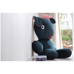 Fatboy - Lapin en peluche XXL CO9 XS Velcet - bleu pétrole