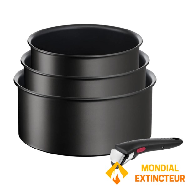 Tefal - Lot de 3 casseroles Ingenio Eco Resist 4 pièces